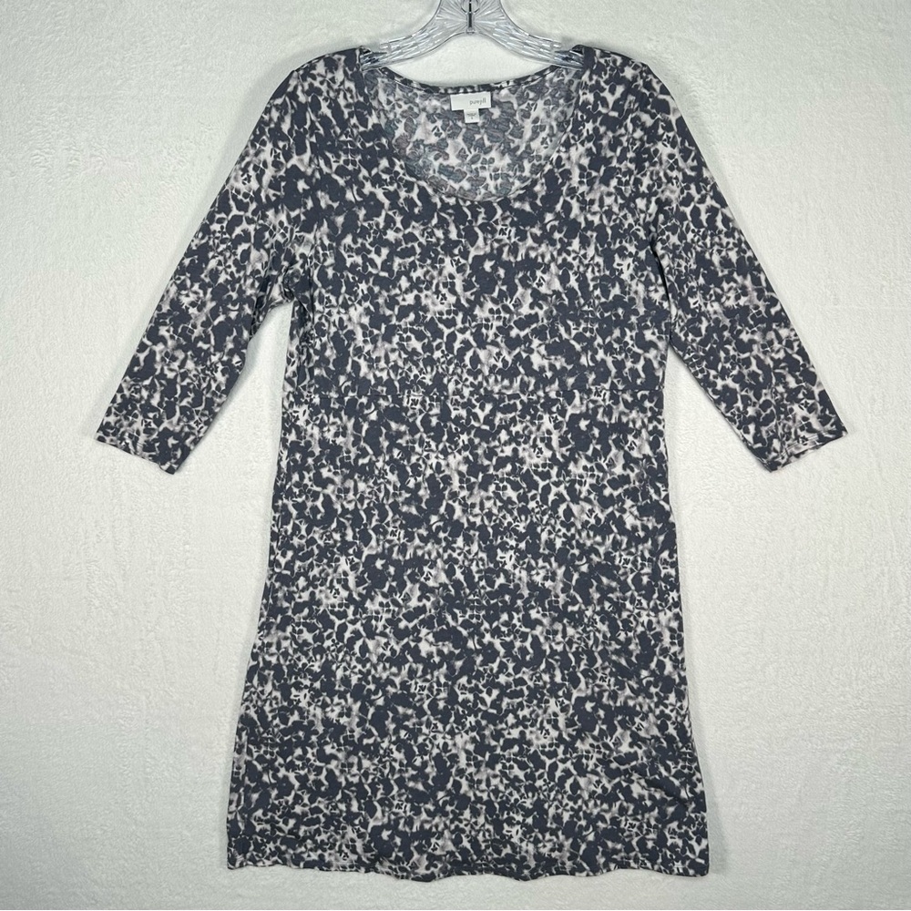 J Jill Pure Jill Dress Womens Size Small Tie Dye Scoop Neck Pockets 3/4 Sleeve‎